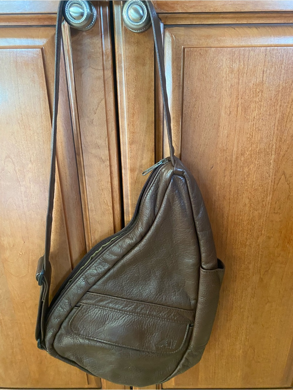 Ameribag Brown Leather Sling Backpack Vintage